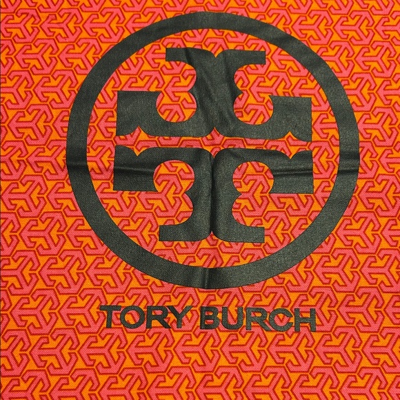 Tory Burch Bright Red Logo Pouch - Picture 2 of 9